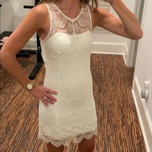 White lace cocktail dress